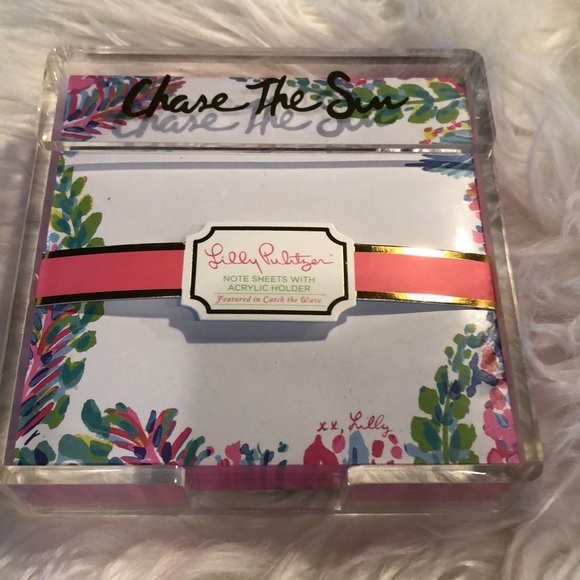 Lilly Pulitzer Other - Lilly Pulitzer Notes w/Holder Catch the Wave NEW